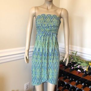 Jennifer Lopez Aztec strapless Dress